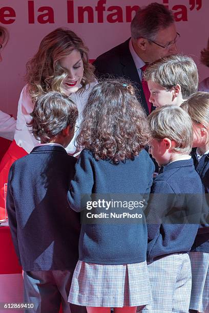 Queen Letizia of Spain attends the Red Cross Fundraising day event on October 5, 2016 in Madrid, Spain.