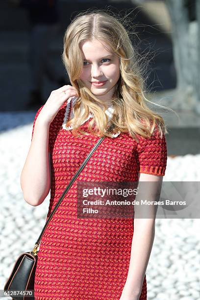 Angourie Rice attends the Miu Miu show as part of the Paris Fashion Week Womenswear Spring/Summer 2017 on October 5, 2016 in Paris, France.