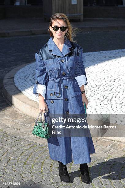 Miroslava Duma attends the Miu Miu show as part of the Paris Fashion Week Womenswear Spring/Summer 2017 on October 5, 2016 in Paris, France.