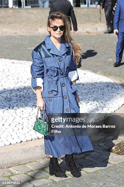 Miroslava Duma attends the Miu Miu show as part of the Paris Fashion Week Womenswear Spring/Summer 2017 on October 5, 2016 in Paris, France.