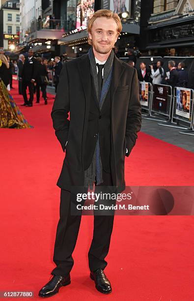 Tom Felton attends the "A United Kingdom" Opening Night Gala screening during the 60th BFI London Film Festival at Odeon Leicester Square on October...