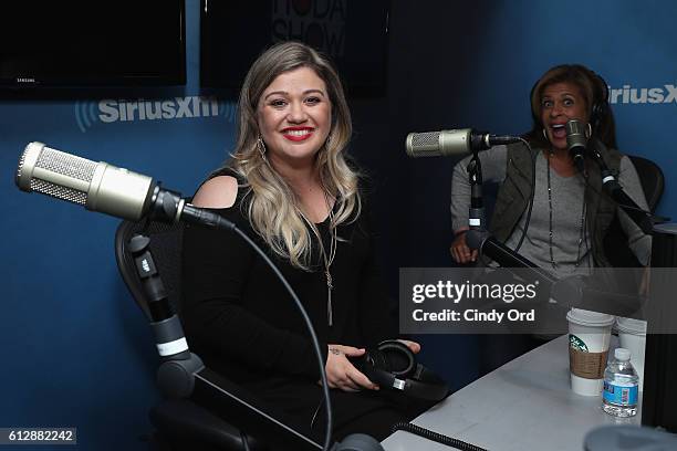 Kelly Clarkson is a guest on "The Hoda Show" on Today Show Radio at SiriusXM Studios on October 5, 2016 in New York City.