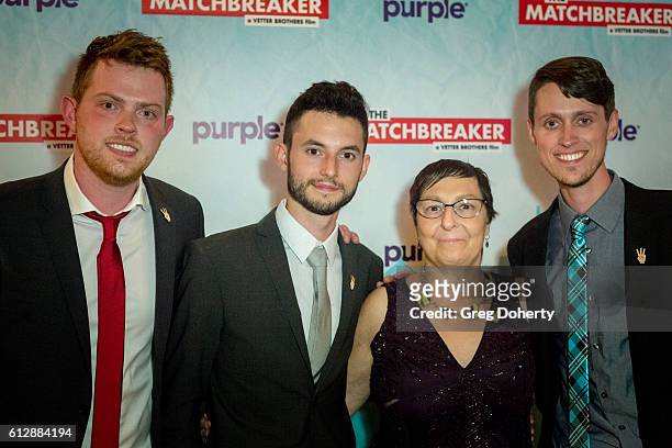 Cinematographer Cory Vetter, Actor/Producer Wesley Elder, Tina Grimmie and Caleb Vetter attend the Premiere Of Stadium Media's "The Matchbreaker"...