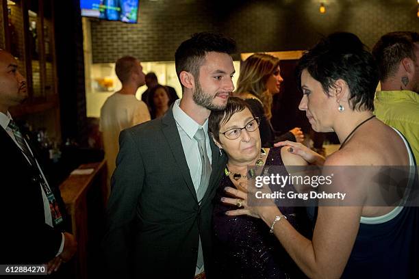 Actor/Producer Wesley Elder, Tina Grimmie and Mrs Elder attend the Premiere Of Stadium Media's "The Matchbreaker" After Party at Stella Barra...