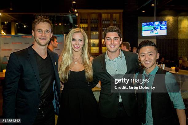 Actors Ben Davies, Taylor Kalup, Cameron McKendry and Mark Daugherty attend the Premiere Of Stadium Media's "The Matchbreaker" After Party at Stella...