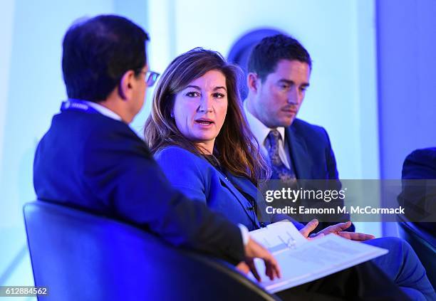 Karren Brady, Vice-Chairman of West Ham United attend the Leaders Sport Business Summit at Stamford Bridge on October 5, 2016 in London, England.