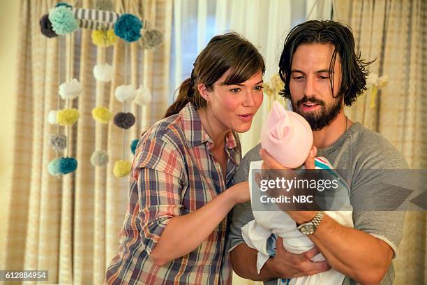 Kyle" Episode 103 -- Pictured: Mandy Moore as Rebecca, Milo Ventimiglia as Jack --