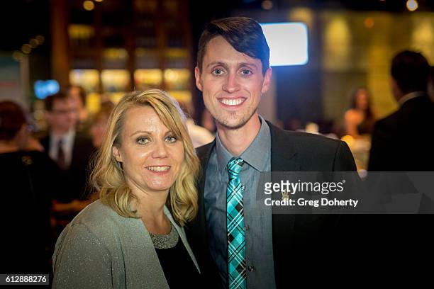 Director Caleb Vetter and Guest attend the Premiere Of Stadium Media's "The Matchbreaker" After Party at Stella Barra Pizzeria on October 4, 2016 in...