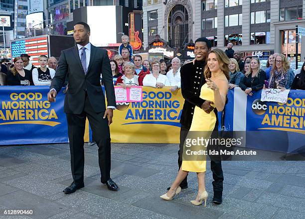 Eliminated from "Dancing With The Stars," Kenneth "Babyface'"Edmonds and Allison Holker visit GOOD MORNING AMERICA, 10/5/16, airing on the Walt...