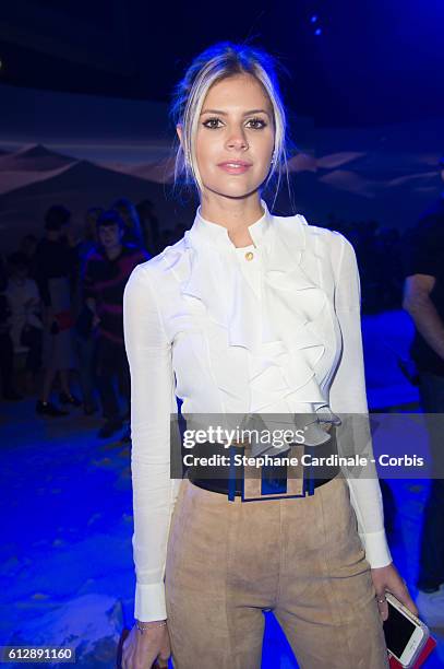 Lala Rudge attends the Moncler Gamme Rouge show as part of the Paris Fashion Week Womenswear Spring/Summer 2017 on October 5, 2016 in Paris, France.