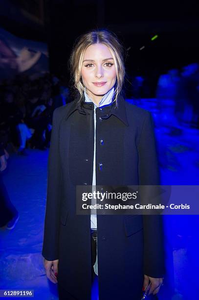 Olivia Palermo attends the Moncler Gamme Rouge show as part of the Paris Fashion Week Womenswear Spring/Summer 2017 on October 5, 2016 in Paris,...