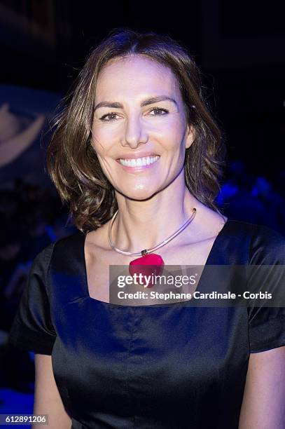 Adriana Abascal attends the Moncler Gamme Rouge show as part of the Paris Fashion Week Womenswear Spring/Summer 2017 on October 5, 2016 in Paris,...