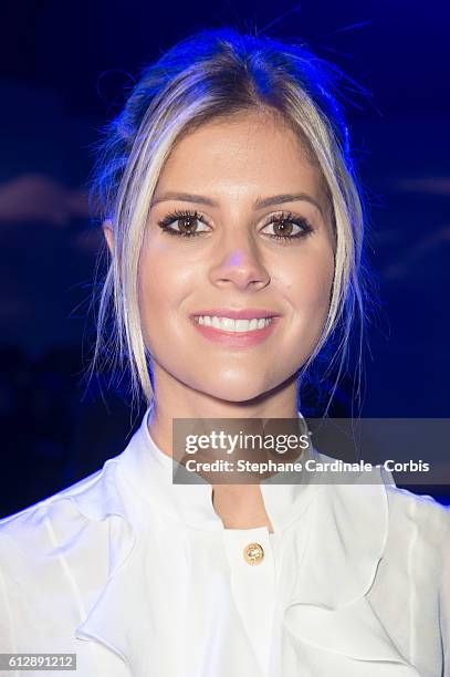 Lala Rudge attends the Moncler Gamme Rouge show as part of the Paris Fashion Week Womenswear Spring/Summer 2017 on October 5, 2016 in Paris, France.