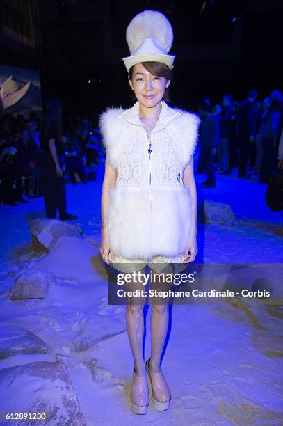 Elephant Dee attends the Moncler Gamme Rouge show as part of the Paris Fashion Week Womenswear Spring/Summer 2017 on October 5, 2016 in Paris, France.