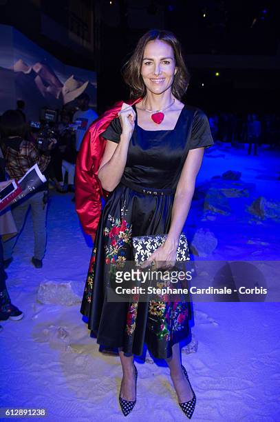 Adriana Abascal attends the Moncler Gamme Rouge show as part of the Paris Fashion Week Womenswear Spring/Summer 2017 on October 5, 2016 in Paris,...