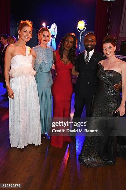 Rosamund Pike, Laura Carmichael, Amma Asante, David Oyelowo and Jessica Oyelowo attend the "A United Kingdom" Opening Night Gala after party during...