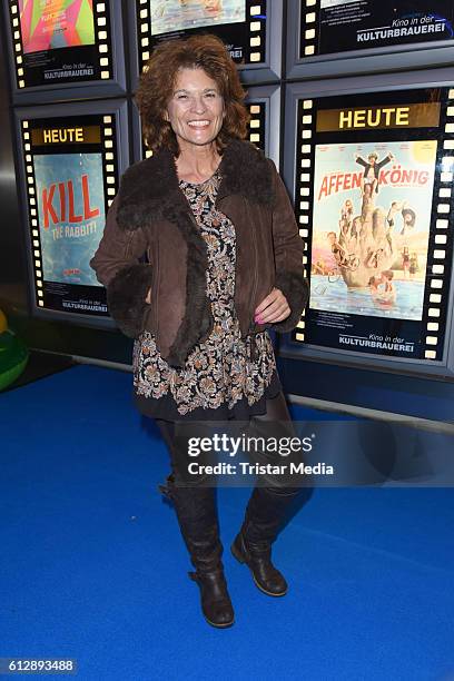 German actress Gabrielle Scharnitzky attends the 'Affenkoenig' Berlin Premiere at Kino in der Kulturbrauerei on October 5, 2016 in Berlin, Germany.