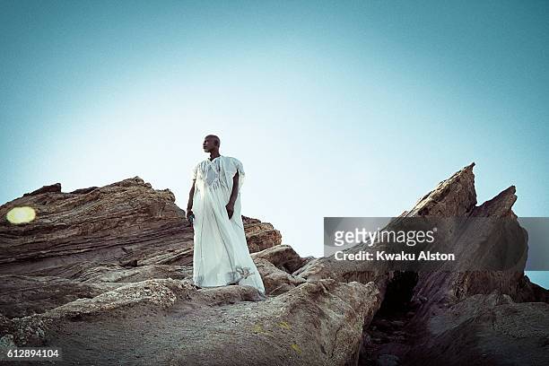 Actor Djimon Hounsou is photographed for Spirit and Flesh on September 25, 2015 in Los Angeles, California.