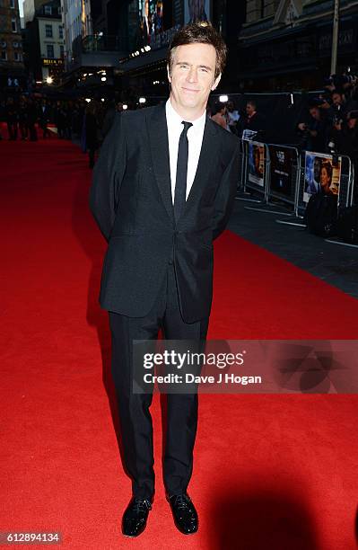 Jack Davenport attends the "A United Kingdom" Opening Night Gala screening during the 60th BFI London Film Festival at Odeon Leicester Square on...