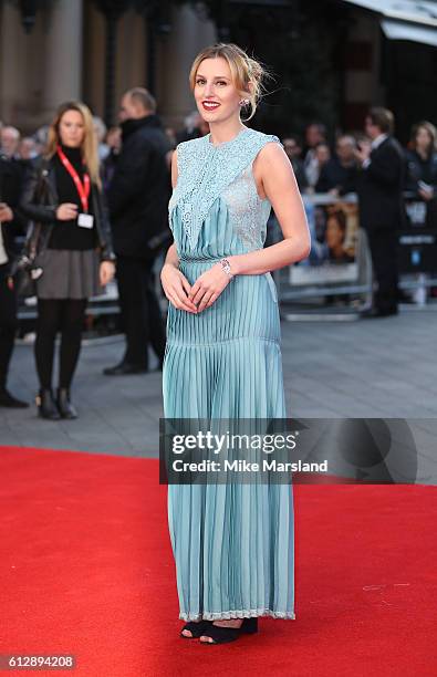 Laura Carmichael attends the 'A United Kingdom' Opening Night Gala screening during the 60th BFI London Film Festival at Odeon Leicester Square on...