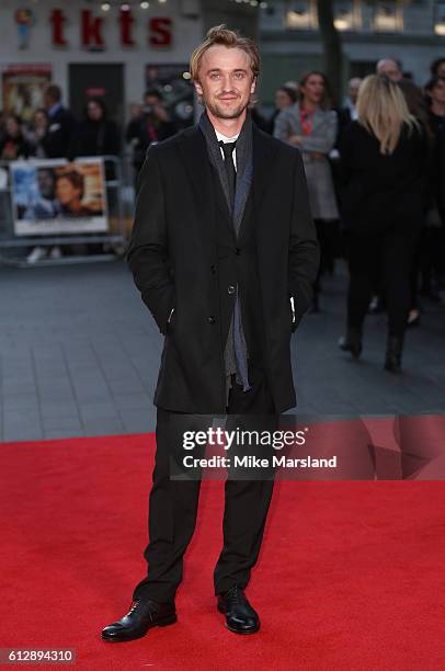 Tom Felton attends the 'A United Kingdom' Opening Night Gala screening during the 60th BFI London Film Festival at Odeon Leicester Square on October...