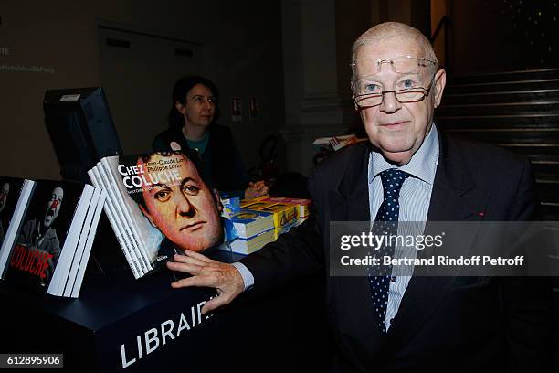 Politician Michel Charasse attends the Coluche Exhibition Opening. This exhibition is organized for the 30 years of the disappearance of Coluche....