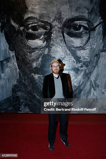 Son of Coluche, Marius Colucci attends the Coluche Exhibition Opening. This exhibition is organized for the 30 years of the disappearance of Coluche....