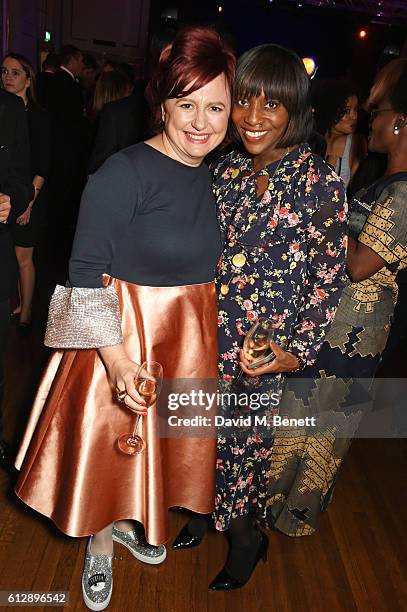 Clare Stewart and Brenda Emmanus attend the "A United Kingdom" Opening Night Gala after party during the 60th BFI London Film Festival at Victoria...