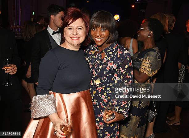 Clare Stewart and Brenda Emmanus attend the "A United Kingdom" Opening Night Gala after party during the 60th BFI London Film Festival at Victoria...