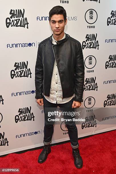 Actor Davi Santos attends the "Shin Godzilla" premiere presented by Funimation Films at AMC Empire 25n2016 New York Comic Con on October 5, 2016 in...