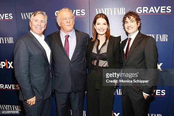 President and CEO at EPIX Mark S. Greenberg, actors Nick Nolte and Sela Ward, and creator and director of "Graves" Joshua Michael Stern attend the...