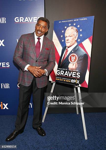 Actor Ernie Hudson attends the EPIX Graves NY premiere on October 5, 2016 in New York City.