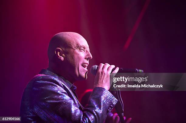 Glenn Gregory of Heaven 17 performs at The Jazz Cafe on October 5, 2016 in London, England.