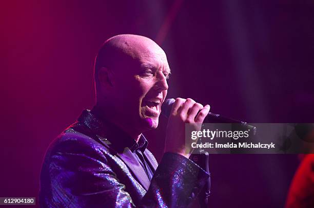 Glenn Gregory of Heaven 17 performs at The Jazz Cafe on October 5, 2016 in London, England.