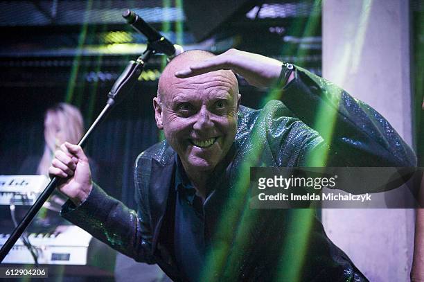 Glenn Gregory of Heaven 17 performs at The Jazz Cafe on October 5, 2016 in London, England.