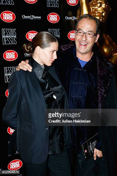 Emmanuel de Brantes and guest attend the Chantal Thomass' Show at Le Crazy Horse on October 5, 2016 in Paris, France.
