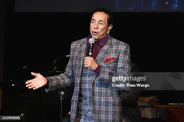 Singer-songwriter Smokey Robinson accepts the award for Rocker of the Year onstage during Little Kids Rock Benefit 2016 at Capitale on October 5,...