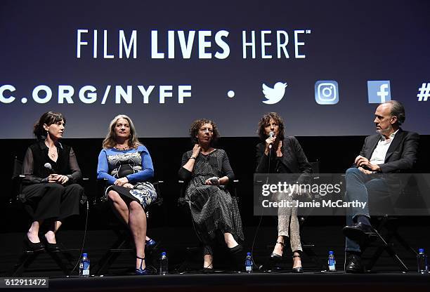 Bridget Ikin, Kerry Fox, Emily Perkins and Alison Maclean speak onstage with Director of the New York Film Festival Kent Jones at "The Rehearsal"...