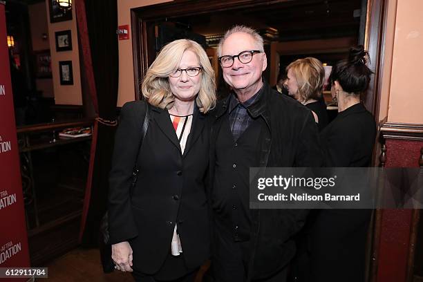 Bonnie Hunt and Barry Levinson attend the after party for the Grand Opening of The SAG-AFTRA Foundation Robin Williams Center at 54 Below on October...