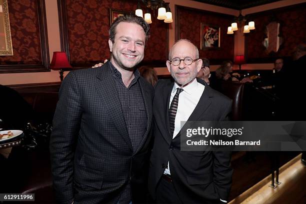 Zachary Pym Williams and Bob Balaban attend the after party for the Grand Opening of The SAG-AFTRA Foundation Robin Williams Center at 54 Below on...