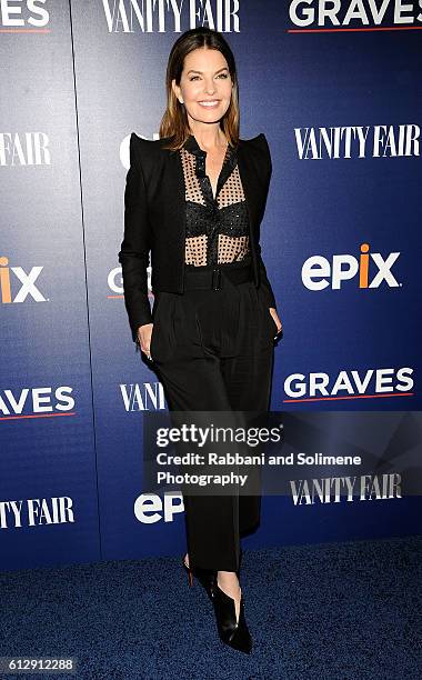 Sela Ward attends EPIX and Vanity Fair host the premiere of EPIX Original Series "Graves"at Museum of Modern Art on October 5, 2016 in New York City.