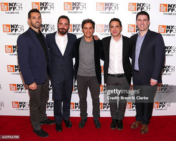 Brad Navin, director Pablo Larrain, actor Gael Garcia Bernal, producer Juan De Dios Larrain and Paul Davidson attend the 54th New York Film Festival...