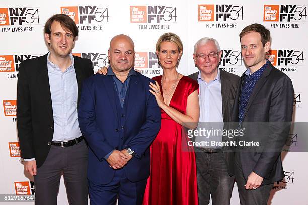 Film Comment Editor Nicolas Rapold, producer Sol Papadopoulos, actress Cynthia Nixon, director Terence Davies and FSLC editorial director Michael...