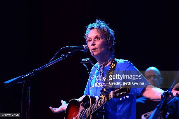 Mary Gauthier performs on the Democratic Fundraiser at City Winery Nashville on October 5, 2016 in Nashville, Tennessee.