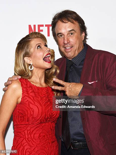 Actress Susan Yeagley and actor Kevin Nealon arrive at a screening of Netflix's "Mascots" at the Linwood Dunn Theater on October 5, 2016 in Los...