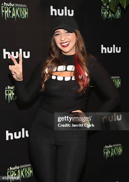 Gabbie Hanna attends the Premiere Of Hulu's "Freakish" - Arrivals at Smogshoppe on October 5, 2016 in Los Angeles, California.