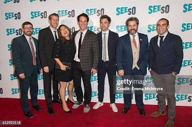 Executive producers David Jargowsky, Scott Auckerman, Kulap Vilaysack, actors Ryan Gaul, Drew Tarver, Paul F. Tompkins, and Dan Ahdoot arrive at the...