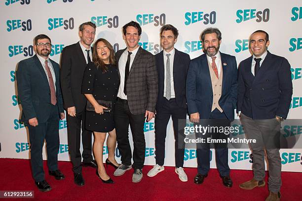 Executive producers David Jargowsky, Scott Auckerman, Kulap Vilaysack, actors Ryan Gaul, Drew Tarver, Paul F. Tompkins, and Dan Ahdoot arrive at the...