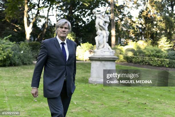 French Agriculture Minister Stephane Le Foll poses in Paris on October 5, 2016.