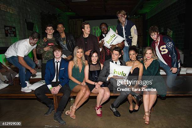 Back Row Actors Hayes Grier, Melvin Gregg, Leo Howard, Chad L. Coleman and front row actors Adam Hicks, Meghan Rienks, Mary Mouser, Tyler Chase, Liza...